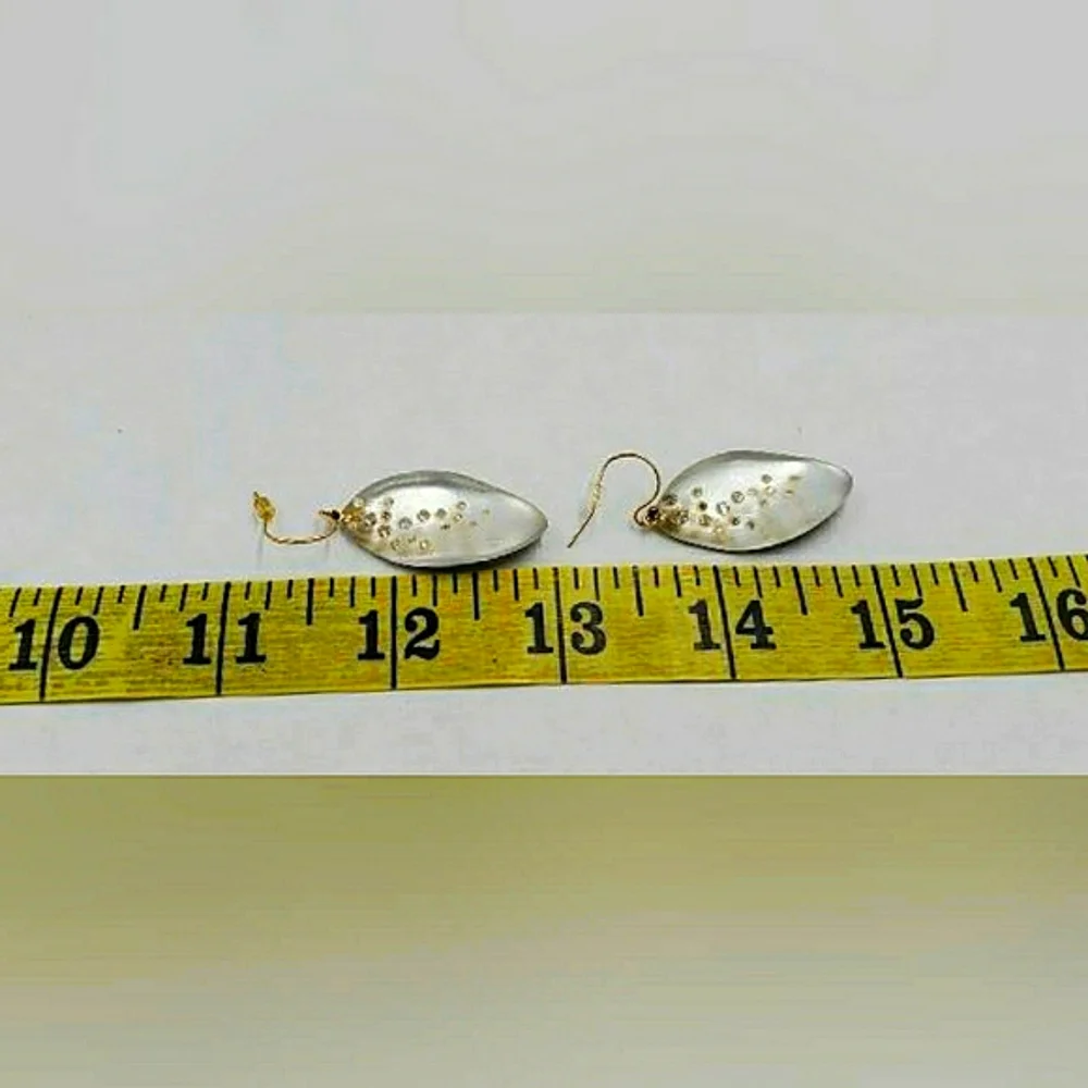 Alexis Bittar Champagne Lucite and Crystal Drop Earrings - Picture 10 of 10